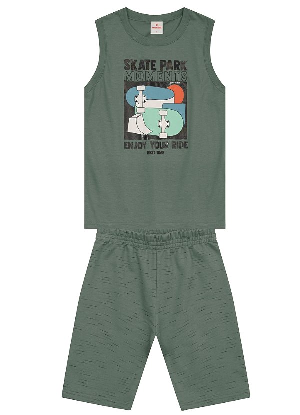 Conjunto Infantil Menino Regata Skate Brandili