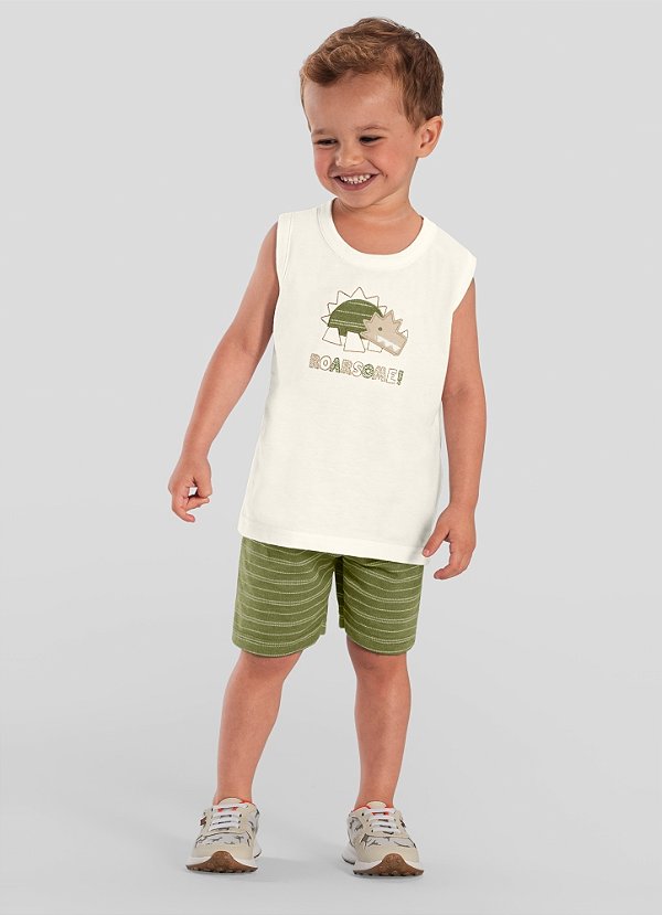Conjunto infantil menino de dinossauro Brandili