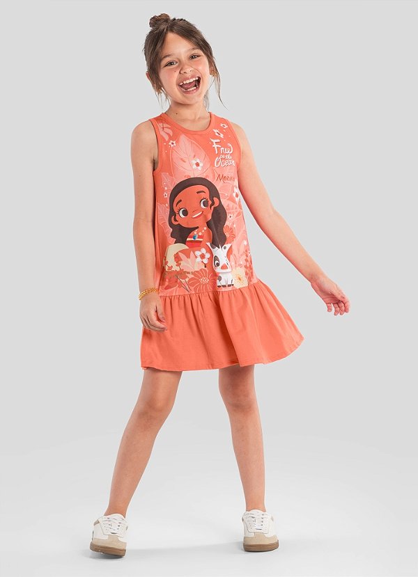 Vestido infantil menina da Moana Brandili