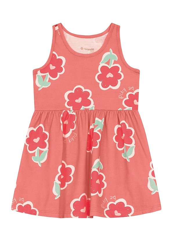 Vestido infantil menina de flores Brandili