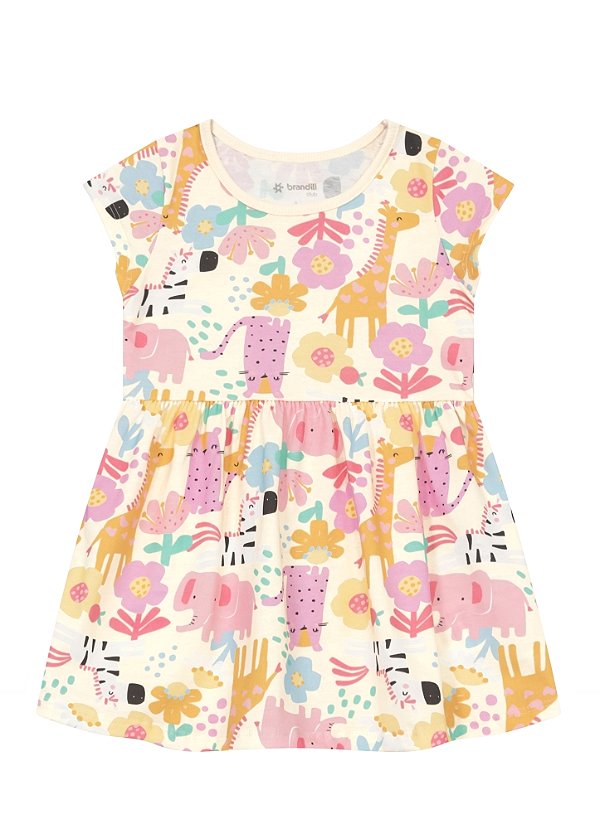 Vestido Infantil Menina de Safari Safari Brandili