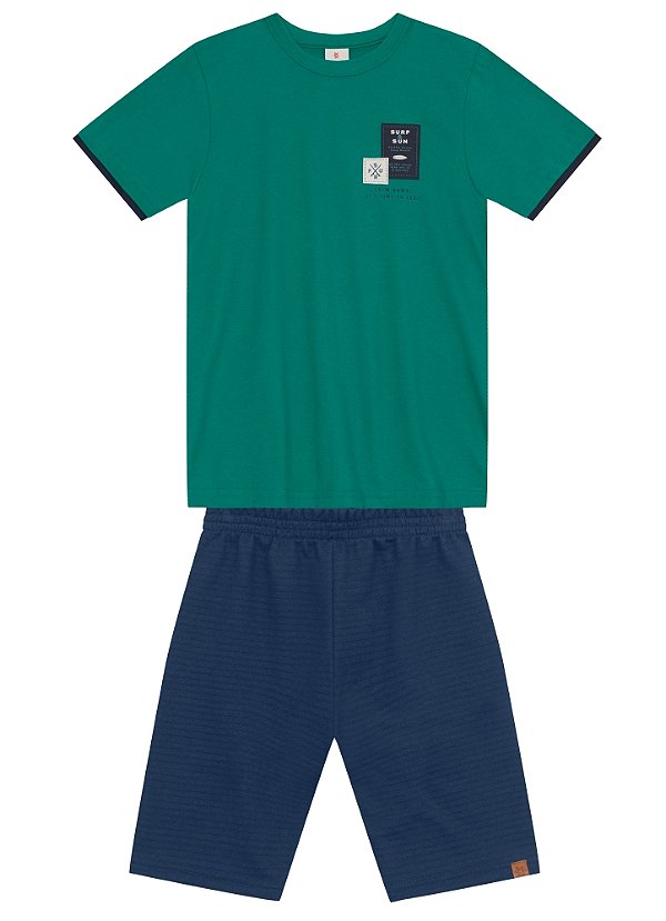 Conjunto infantil menino texturizado Brandili