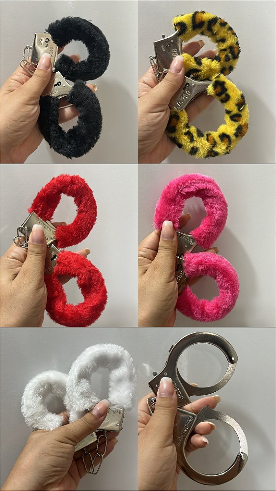 Algemas em metal e pelúcia