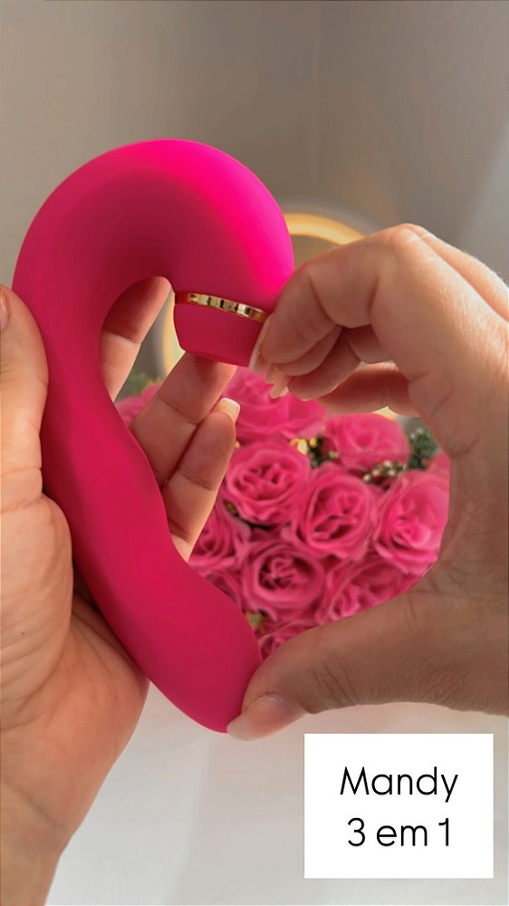Mandy Vibrador de Ponto G 3 em 1  Com Pulsação, vubração e sugador