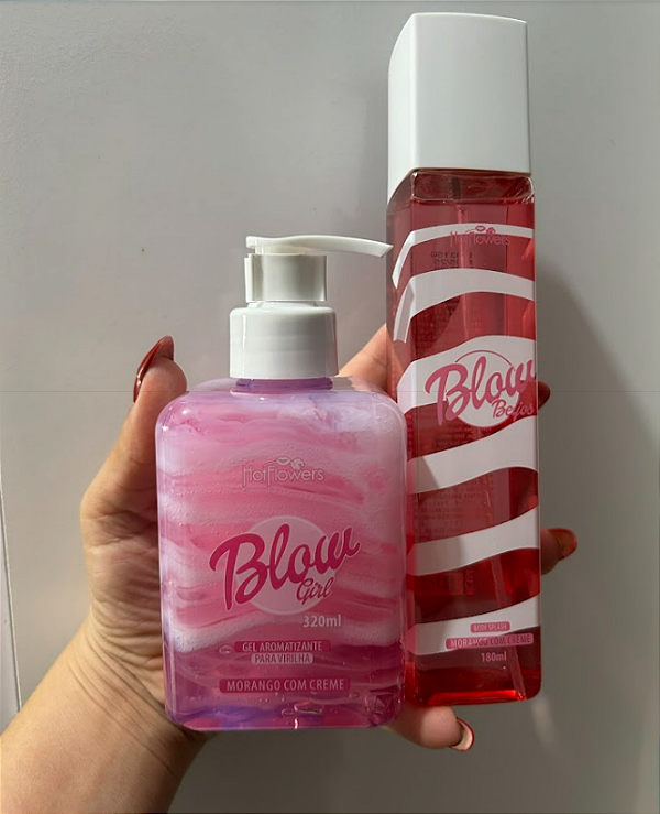 Kit Blow Beijos Body Splash +  Mix de Gel e Creme Beijável Para Virílha