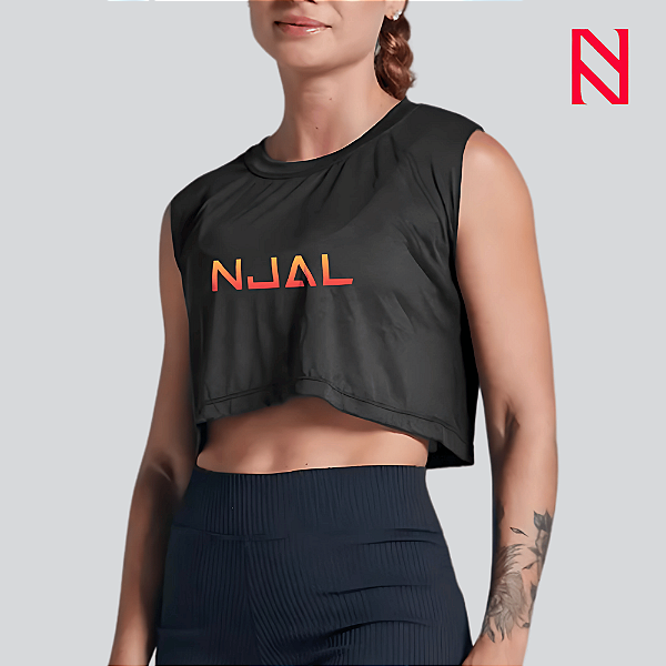 Croped Njal Tigger Algodão Preto