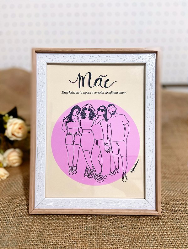 Porta retrato com ilustração