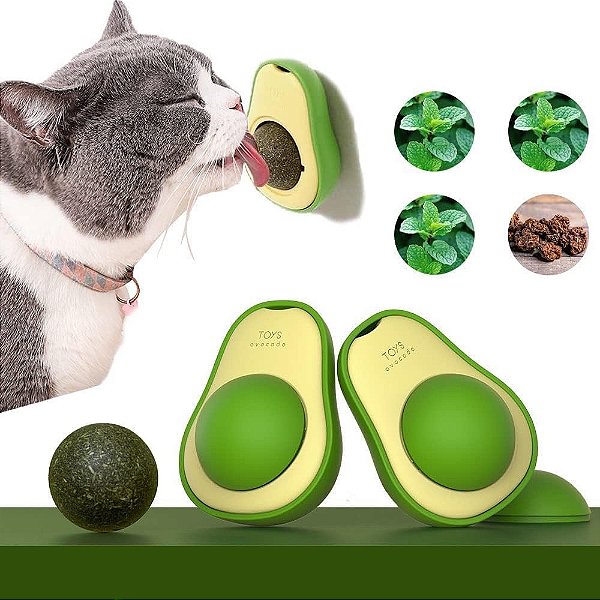 Brinquedo Interativo para Gatos - Abacate com Catnip - Avocado Toys