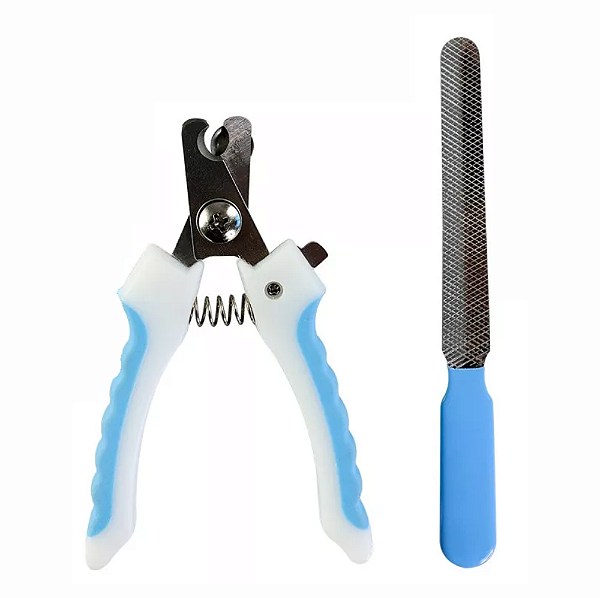 Kit Alicate Cortador de Unhas para Pets (Cães e Gatos) + Lixa