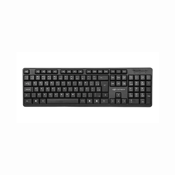 Teclado C3tech Básico Preto c/ Fio - KB-14BK