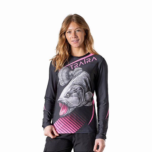 Camiseta  Básica Traíra Rosa UV50+