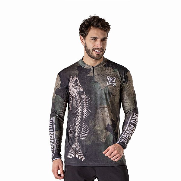 Camiseta Zíper Mapa UV50+