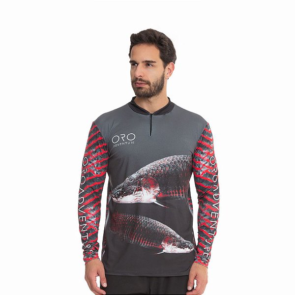 Camiseta Zíper Pirarucu UV50+