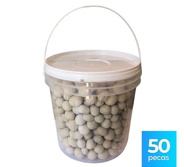 Balde 3.2 Litros Transparente - Kit 50 Peças