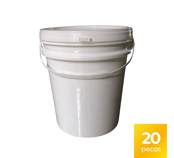 Balde 12L Tampa Lacre  Atoxico BPA Free - 20 Peças
