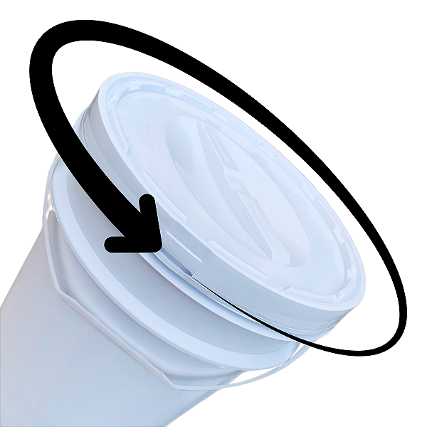 Balde com Tampa Rosca 20 Litros Alça Plástica BPA Free Atóxico