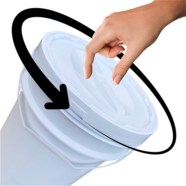 Balde com Fechamento em Rosca Tampa Lacre de 20L Atoxico BPA FREE - Kit 10 Peças