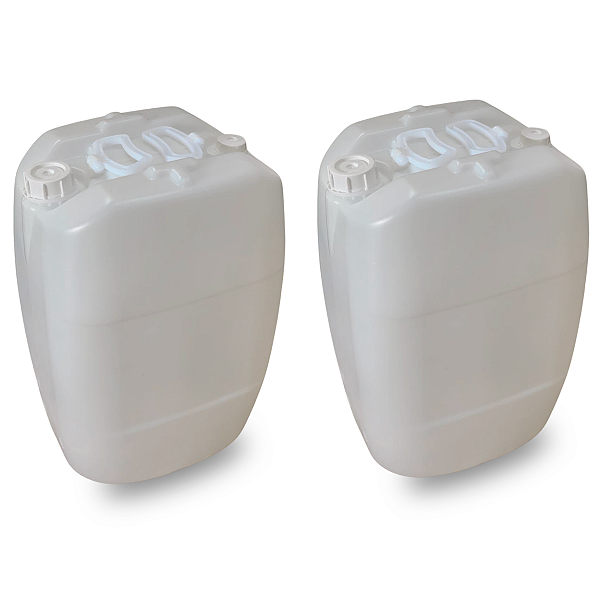 Bombona Natural 50 Litros com Tampa Lacre Rosca e 02 Bocais - Kit 02 Peças