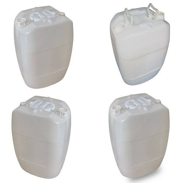 Bombona 50L Natural Virgem Atóxico Tampa Lacre BPA FREE - Kit 04 Peças