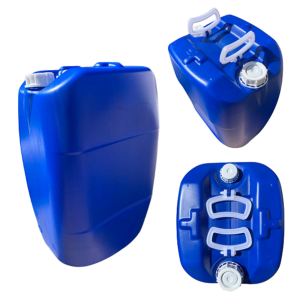 Bombona Azul 50L Nova Atóxica Tampa Lacre BPA FREE - Kit 03 Peças