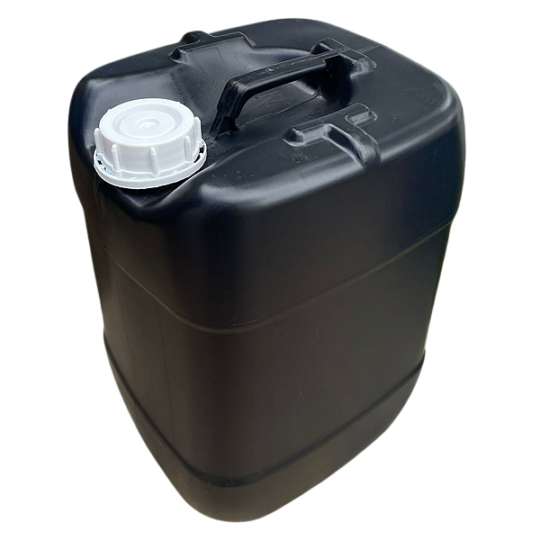 Bombona 20L Preta Reciclado com Tampa Rosca e Anel de Vedação