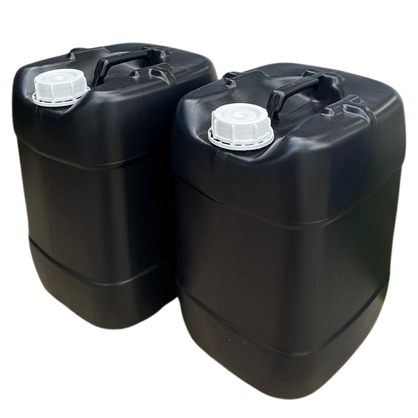 Bombona 20L Preta Reciclado Tampa Rosca e Anel de Polixan - 02 Peças