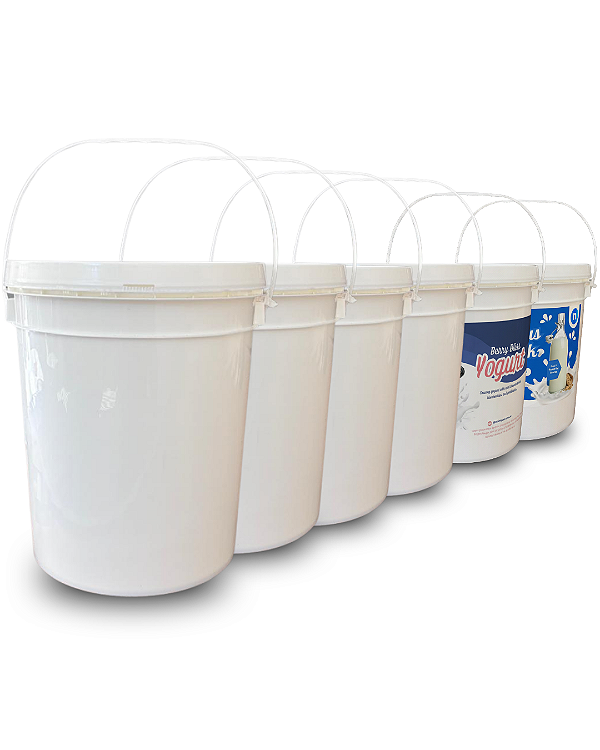 Balde para Armazenar Alimentos com Tampa Lacre de 7.2L - 06 Pcs