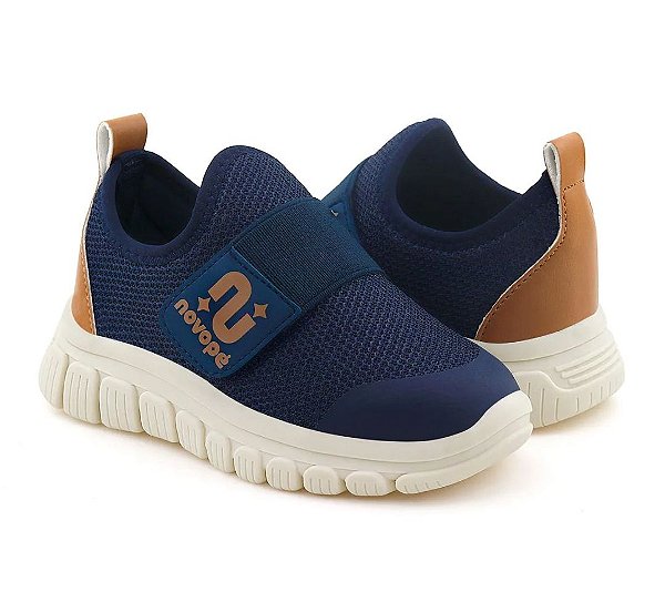 Tênis Infantil Novopé Soft Sport Super Flex Marinho Whisky