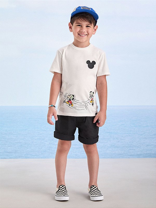 Camiseta Off White do Mickey Mouse
