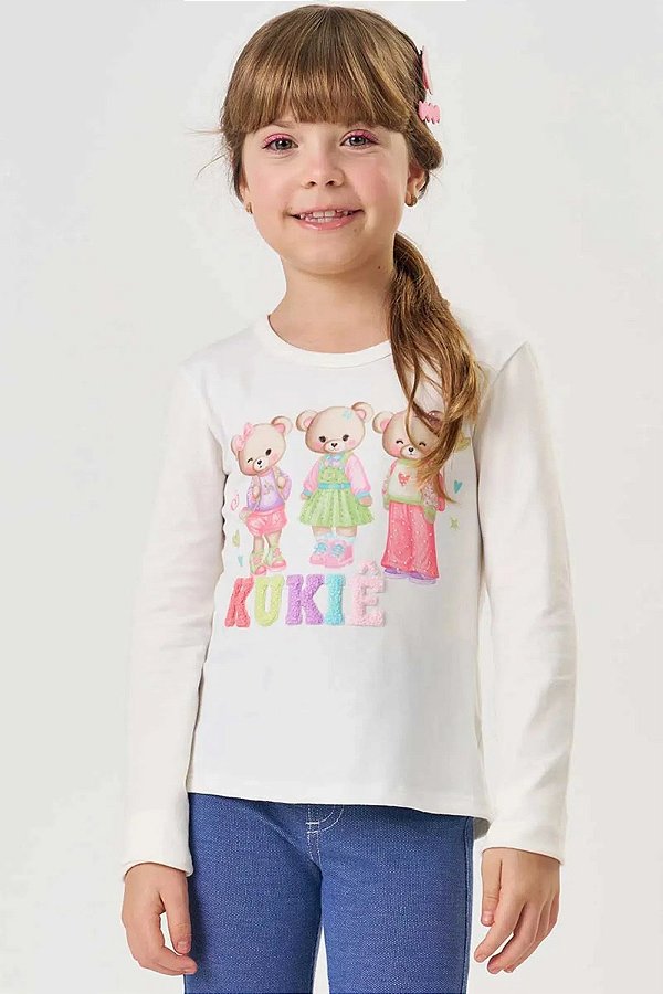 Blusa em Cotton Kukiê Infantil Menina