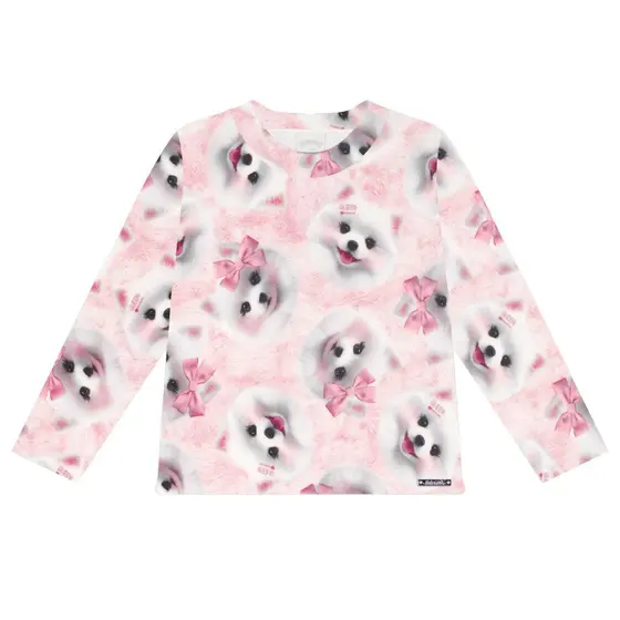 Blusa Menina em Malha Soft Mel Rosa - Alakazoo