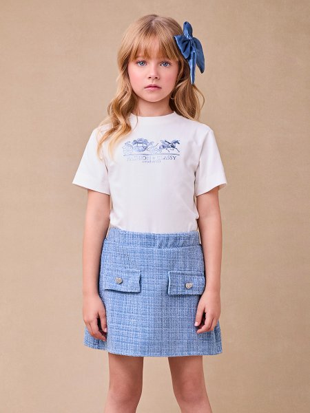 Conjunto de Tweed Azul anime