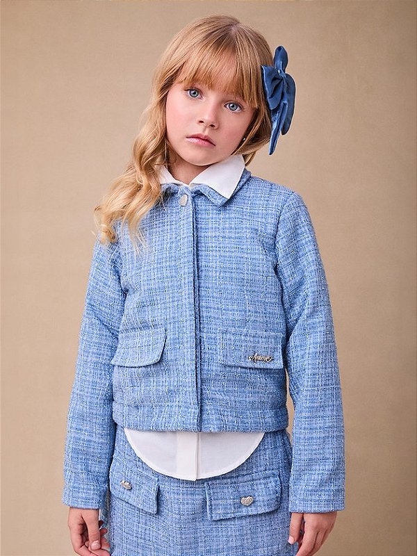 Casaco de Tweed Azul anime
