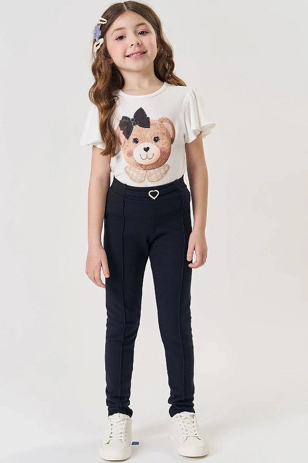 Calça Legging em Molecotton Kukiê Infantil Menina