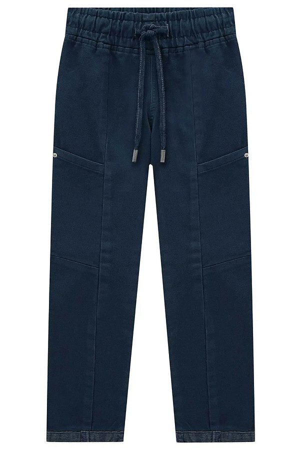 Calça Comfy em Sarja Soft com Elastano LucBoo Infantil Menino