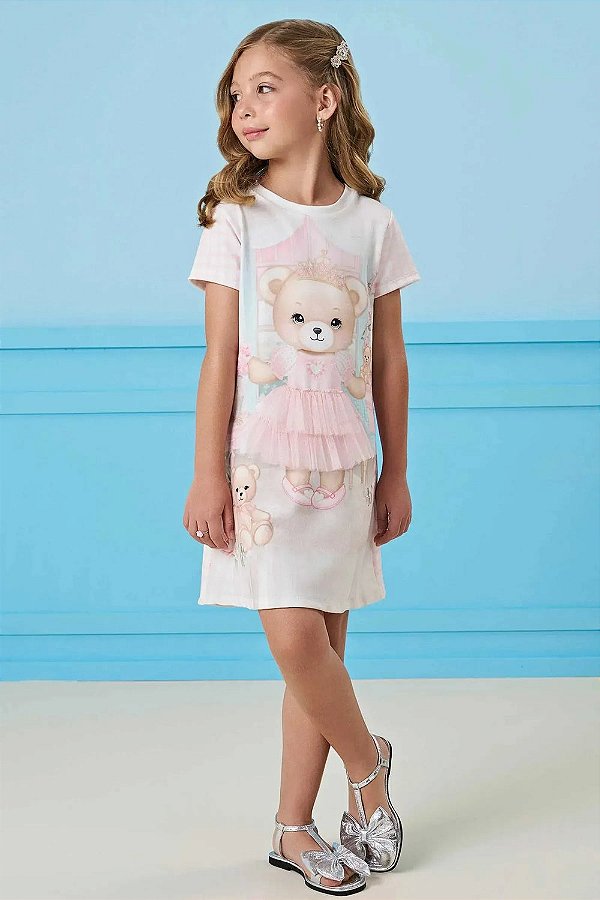 Vestido em Molecotton  Infanti Infantil Menina