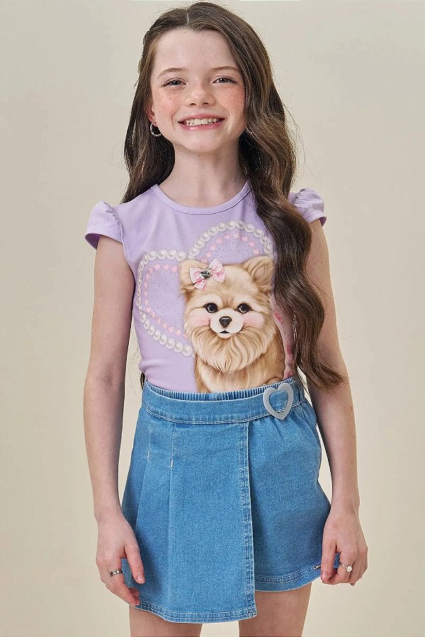 Blusa em Cotton Infanti Infantil Menina