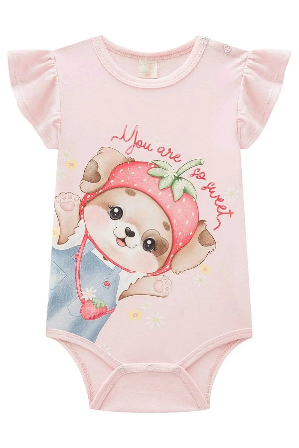 Body em Cotton Infanti Bebê Menina