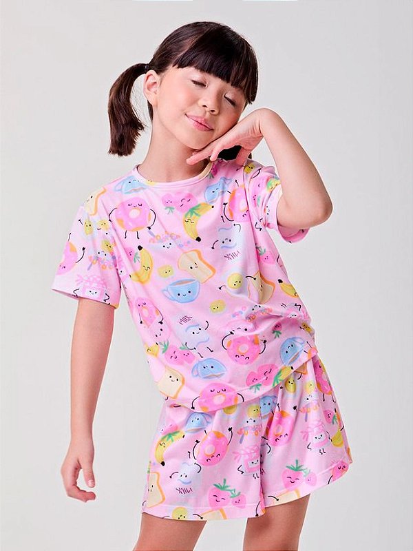 Conjunto de Pijama Rosa Breakfast