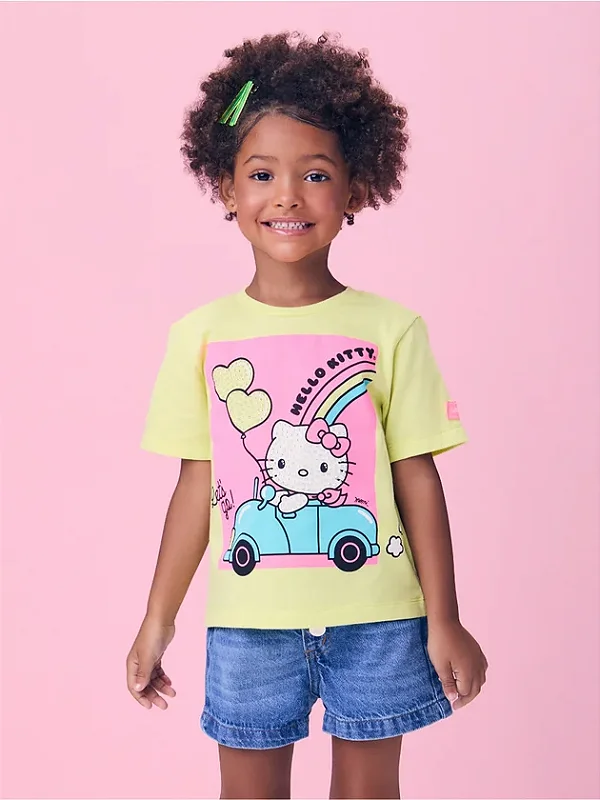 Blusa Carro Hello Kitty Neon Momi