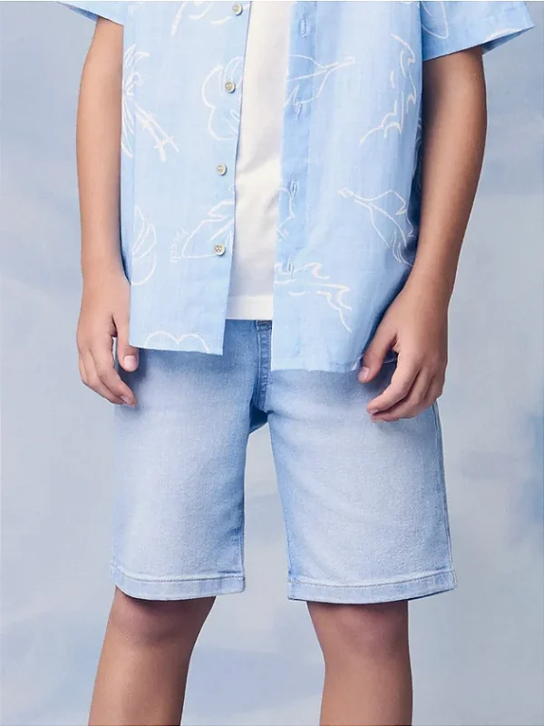 Bermuda Jeans Azul com Cadarço youccie