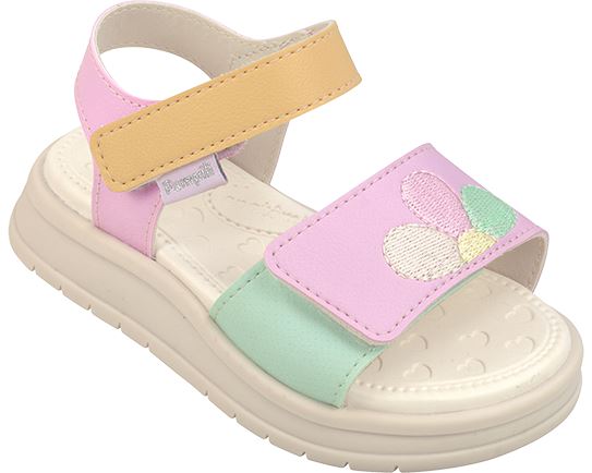 Sandália Papete Infantil Pampili Petit Flor Colorida