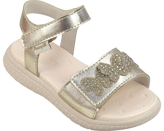 Sandália Infantil Pampili Bia Borboletas Dourada