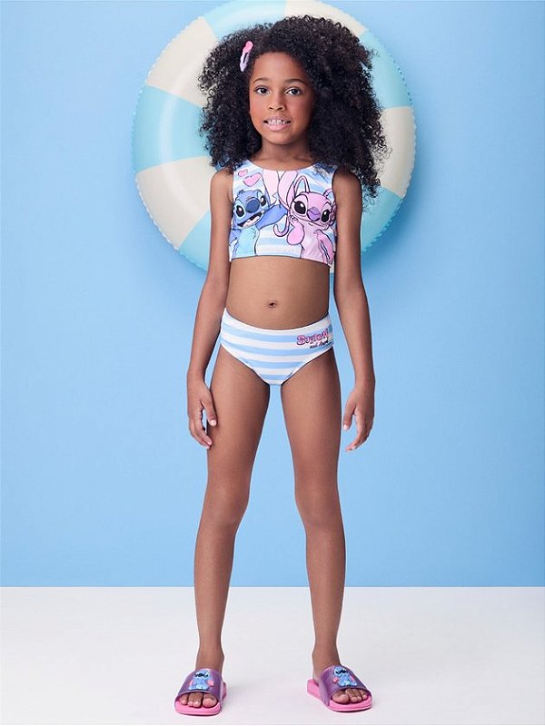 Biquíni Listrado do Stitch e Angel momi