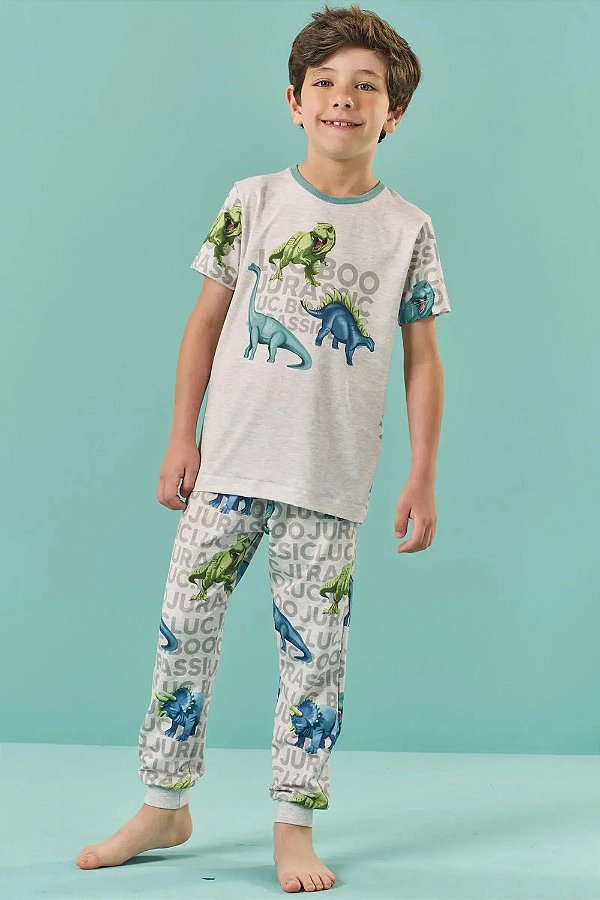 Conjunto de Pijama com Camiseta e Calça em Malha Comfy LucBoo⁷