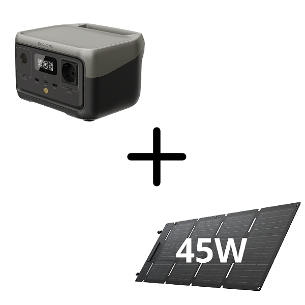 KIT River 2 + Placa Solar 45W EcoFlow