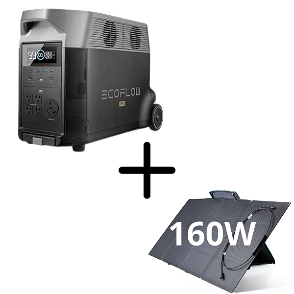 Kit Delta Pro + Placa Solar 160W - EcoFlow