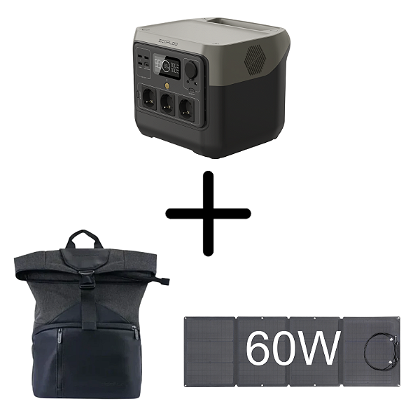 Kit River 2 Pro + Mochila + Placa Solar 60W - EcoFlow
