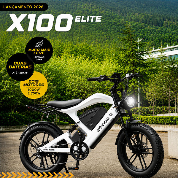 Bicicleta Elétrica X100 Elite (2 Baterias e 2 Motores)