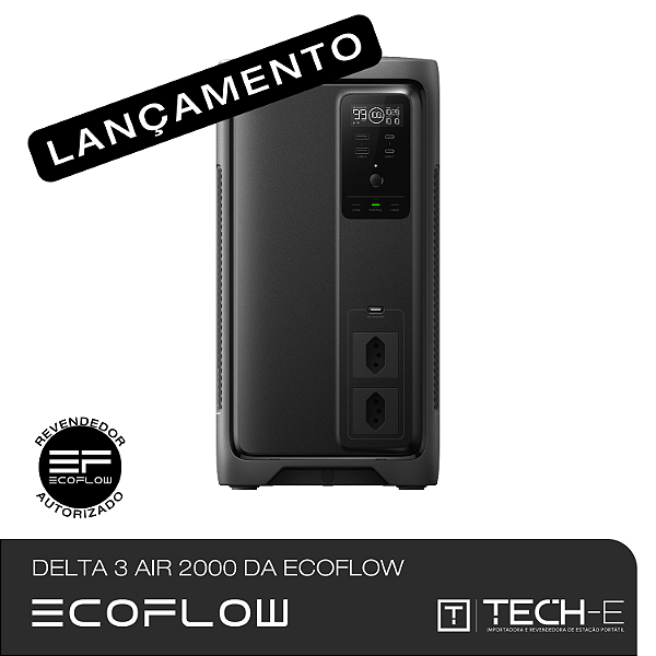 Estação de Energia Portátil Delta 3 Air 2000 da EcoFlow
